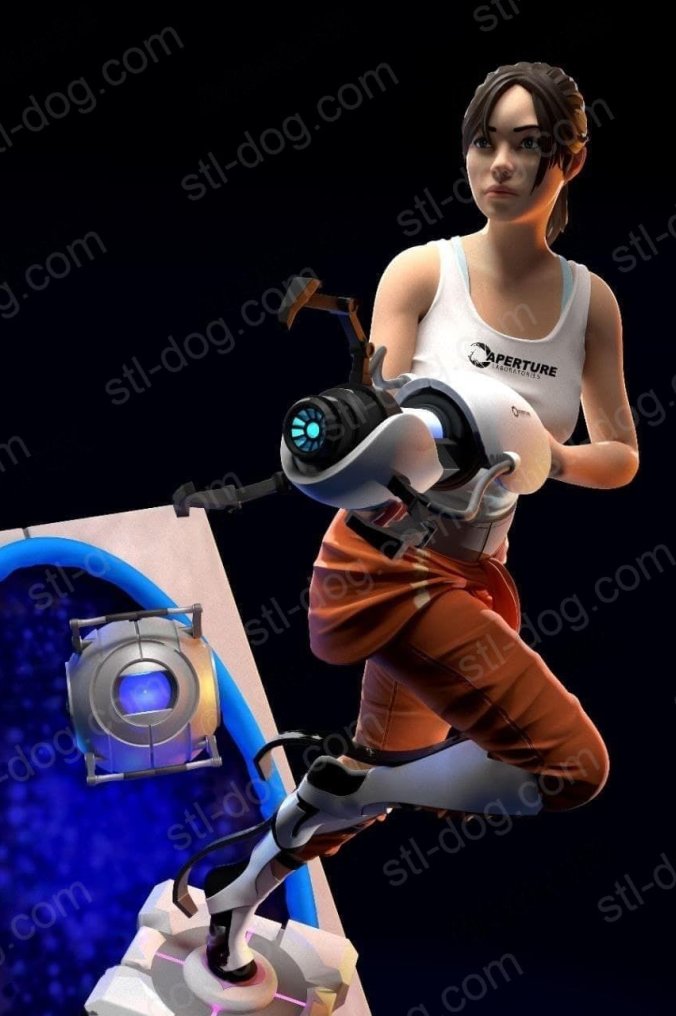 传送门 Portal 雪儿 Chell 3D打印图纸